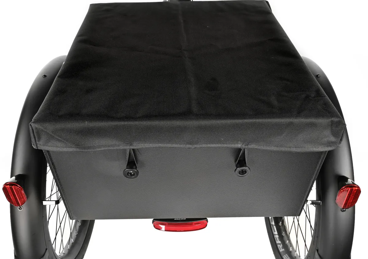Regntrekk til trehjulssykkel bakkasse
