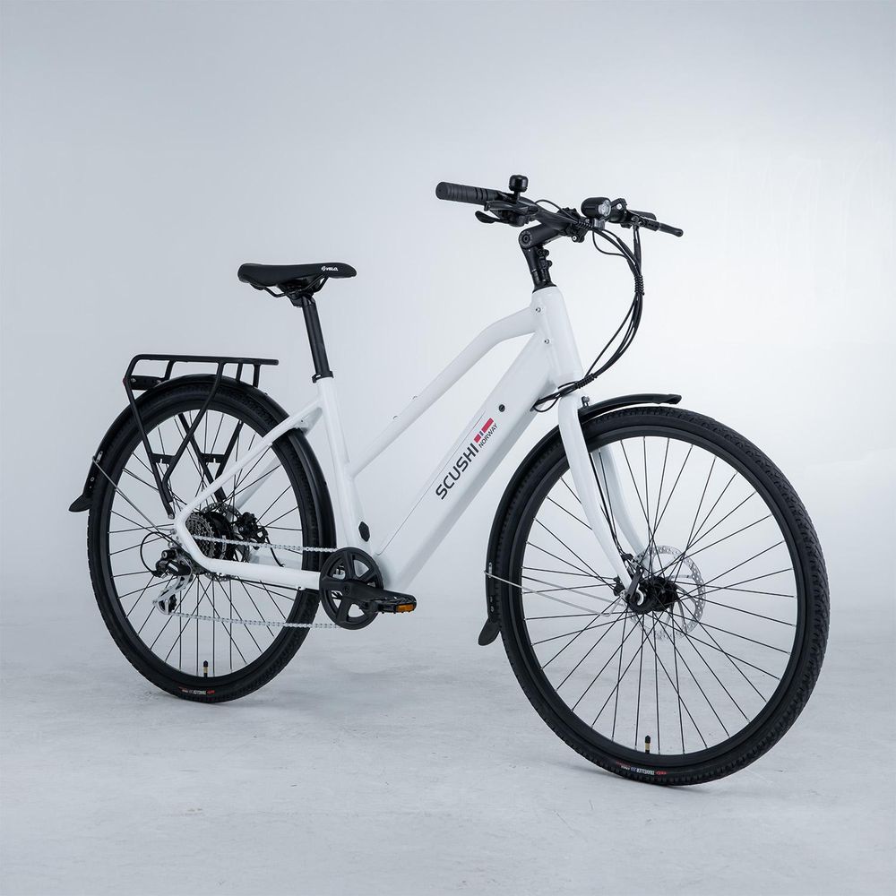 Norway Universe Elsykkel, hvit (360 Wh batteri)