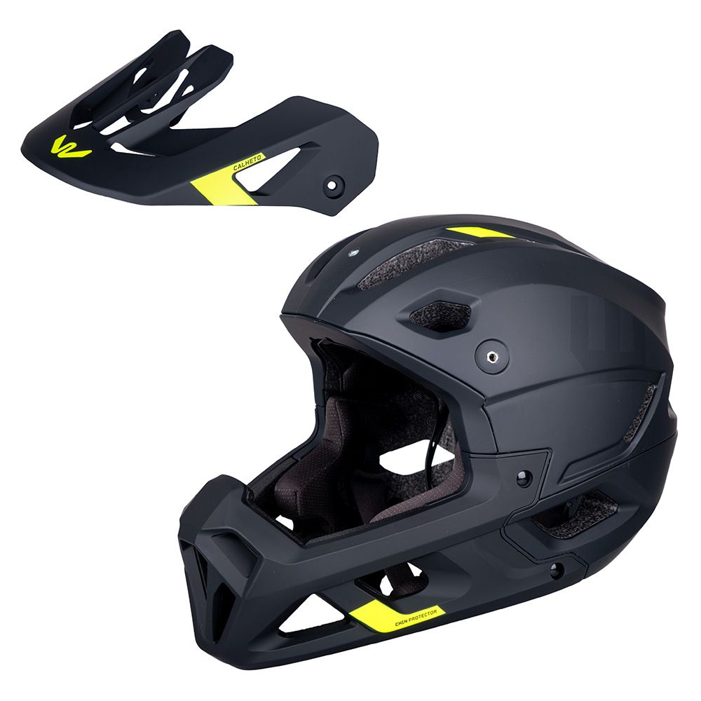 Downhillhjelm W-TEC Calheto Sort sølv | Lett Fullface hjelm