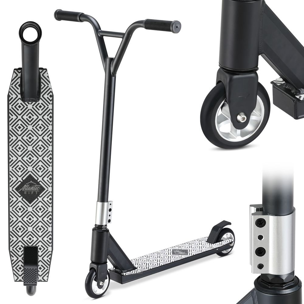 Stuntscooter Tundra Premium sparkesykkel svart/hvit
