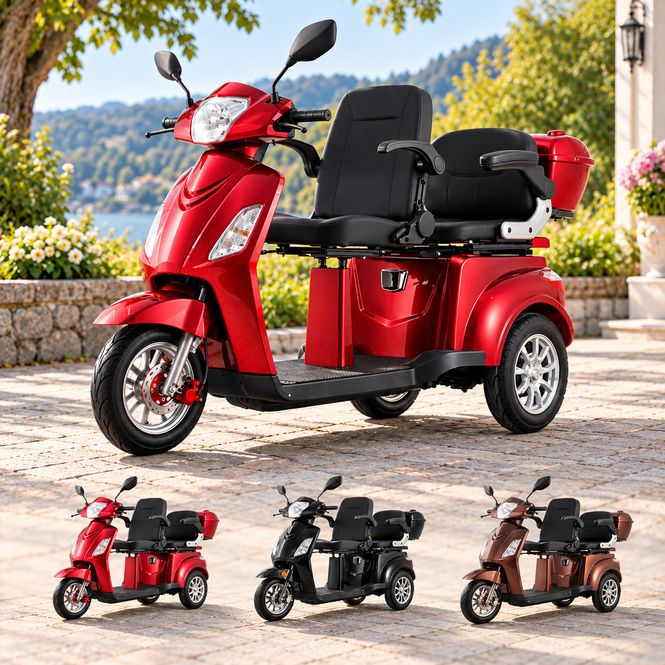 Hovedbilde To-personers trehjuls elektrisk scooter – ...