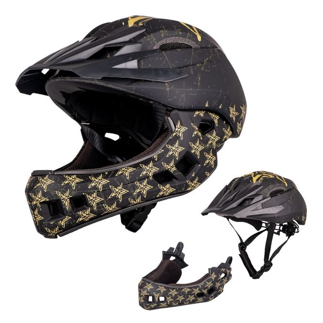 Hovedbilde Downhill Hjelm W-TEC Delgada - Golden Stars