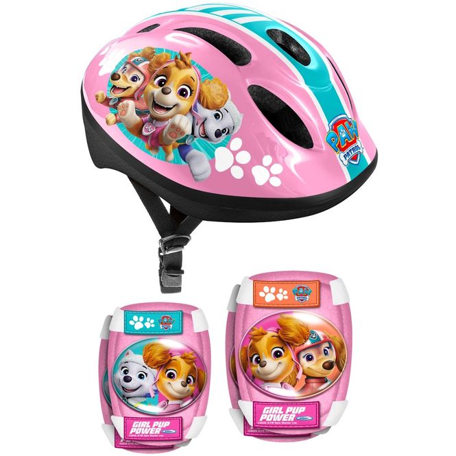 Hovedbilde Sykkelhjelm og beskyttere - Paw Patrol rosa