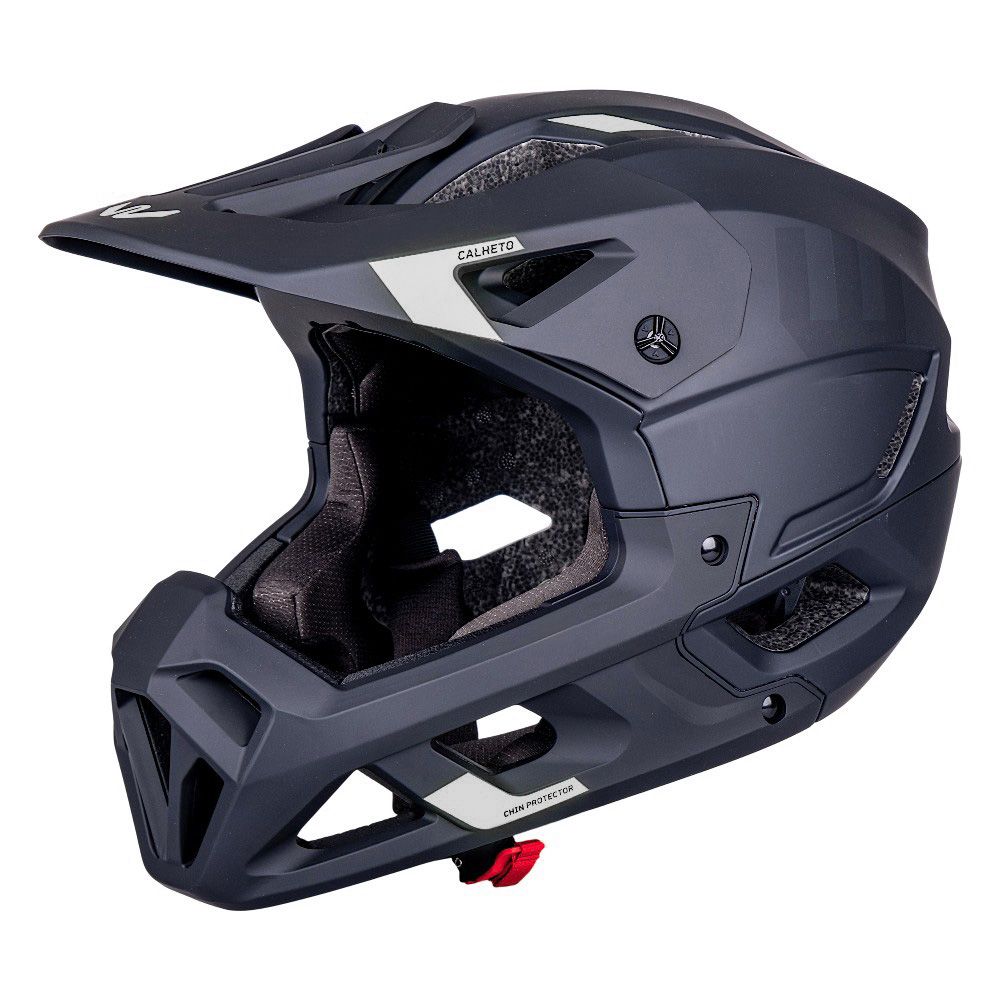 Downhillhjelm W-TEC Calheto Sort sølv | Lett Fullface hjelm